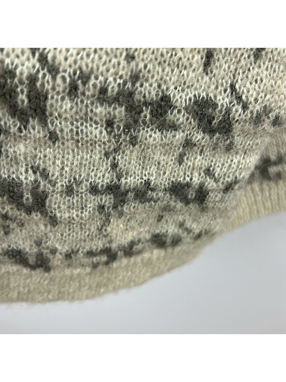 Cynthia Rowley Alpaca Blend Houndstooth Open Front Cardigan Sweater Medium Grey - Picture 10 of 13